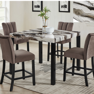 KE- 1720-5P VEGA FAUX MARBLE CT HT DINING