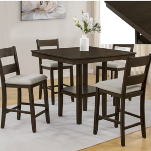 KE-2631SET-BRN LESTER 5-PK CTR HT TABLE SET BROWN