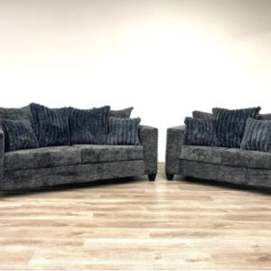KH-410 - Sofa and Loveseat Set (Charcoal)