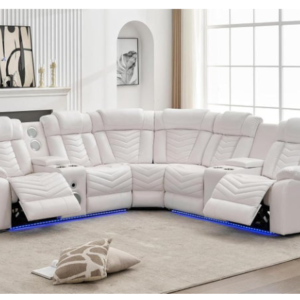 KH-ACE27 White Reclining Sectional