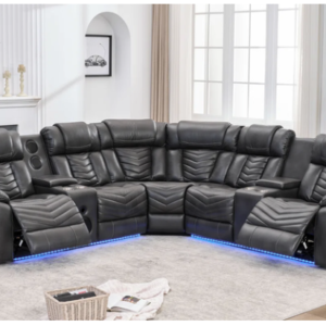 KH-ACE28 Gray Reclining Sectional