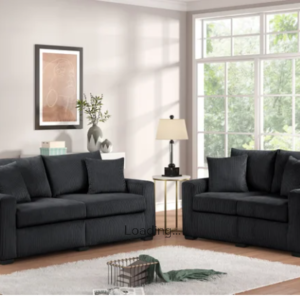 KH-HH1123 Black - Sofa & Loveseat Set