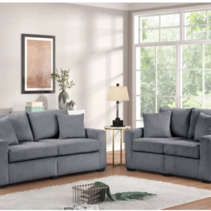 KH-HH1124 Gray - Sofa & Loveseat Set