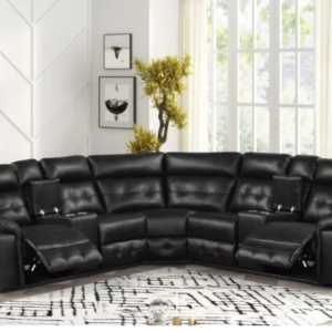 KH-Jacob2 Black - Reclining Sectional