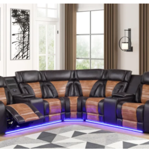 KH-IBIZA POWER/POWER Brown Reclining Sectional